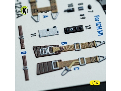 Henschel Hs-123 A-1 - Interior 3d Decals (For Icm Kits) - zdjęcie 7
