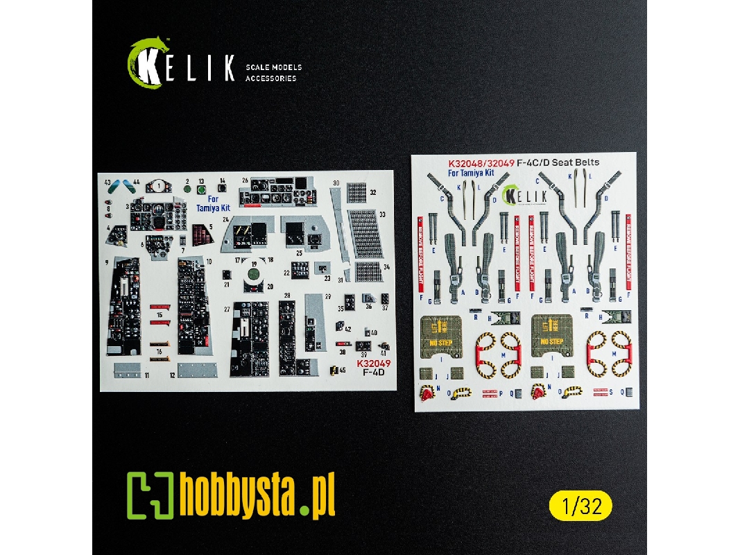 Mcdonnel Douglas F-4 D Phantom - Interior 3d-decals (For Tamiya Kits) - zdjęcie 1