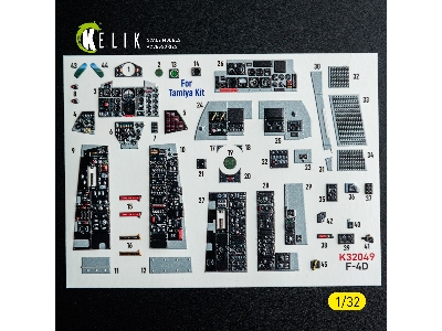 Mcdonnel Douglas F-4 D Phantom - Interior 3d-decals (For Tamiya Kits) - zdjęcie 2