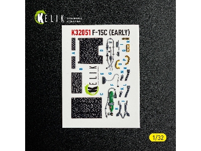 Mcdonnell Douglas F-15 C (Early) - Interior 3d-decals (For Tamiya Kits) - zdjęcie 8