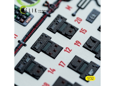 Mcdonnell Douglas F-15 C (Early) - Interior 3d-decals (For Tamiya Kits) - zdjęcie 16