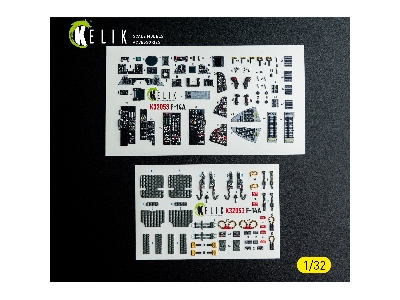 Grumman F-14 A Tomcat - Interior 3d-decals (For Tamiya Kits) - zdjęcie 1
