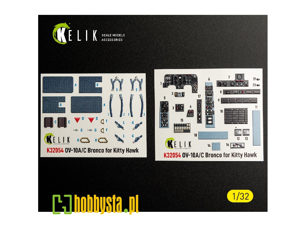 North American Rockwell Ov-10 A/C Bronco - Interior 3d-decals (For Kitty Hawk & Zimi Models Kits) - zdjęcie 1