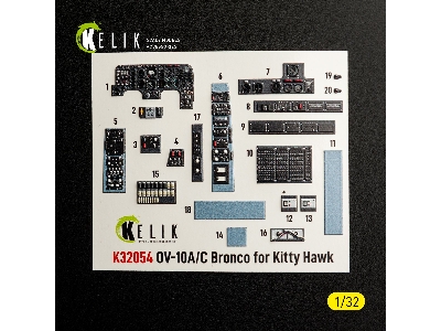 North American Rockwell Ov-10 A/C Bronco - Interior 3d-decals (For Kitty Hawk & Zimi Models Kits) - zdjęcie 4