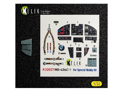 Morane-saulnier Ms.406 C-1 - Interior 3d-decals (For Special Hobby Kits) - zdjęcie 1