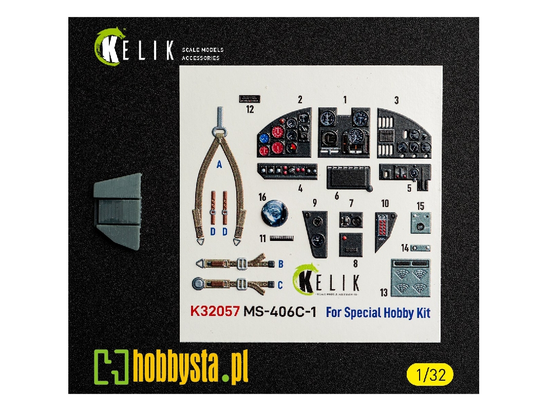 Morane-saulnier Ms.406 C-1 - Interior 3d-decals (For Special Hobby Kits) - zdjęcie 1