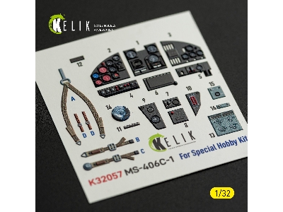 Morane-saulnier Ms.406 C-1 - Interior 3d-decals (For Special Hobby Kits) - zdjęcie 3