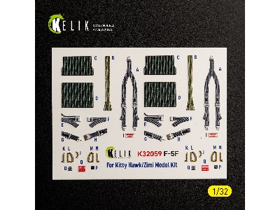 Northrop F-5 F - Interior 3d-decals (For Kitty Hawk & Zimi Models Kits) - zdjęcie 9