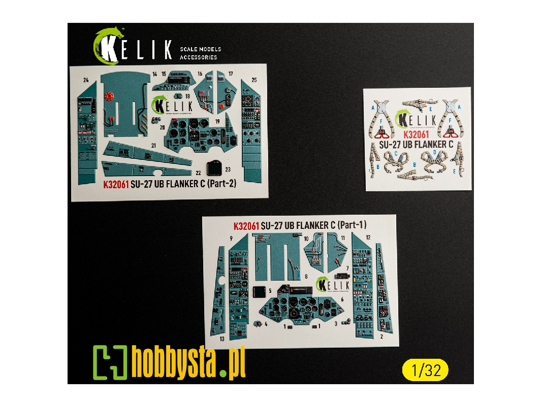 Sukhoi Su-27 Ub Flanker C - Interior 3d-decals (For Trumpeter Kits) - zdjęcie 1