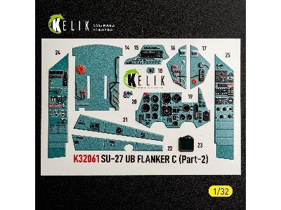 Sukhoi Su-27 Ub Flanker C - Interior 3d-decals (For Trumpeter Kits) - zdjęcie 2