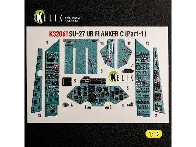 Sukhoi Su-27 Ub Flanker C - Interior 3d-decals (For Trumpeter Kits) - zdjęcie 6