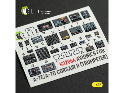 Ltv A-7 D/E Corsair Ii - Avionics Exterior 3d-decals (For Trumpeter Kits) - zdjęcie 1