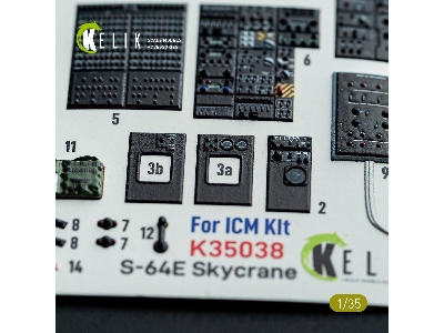 Sikorsky S-64 E Skycrane - Interior 3d-decals (For Icm Kits) - zdjęcie 13
