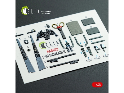 Chance Vought F-8 J Crusader - Interior 3d Decals (For Hasegawa Kits) - zdjęcie 1