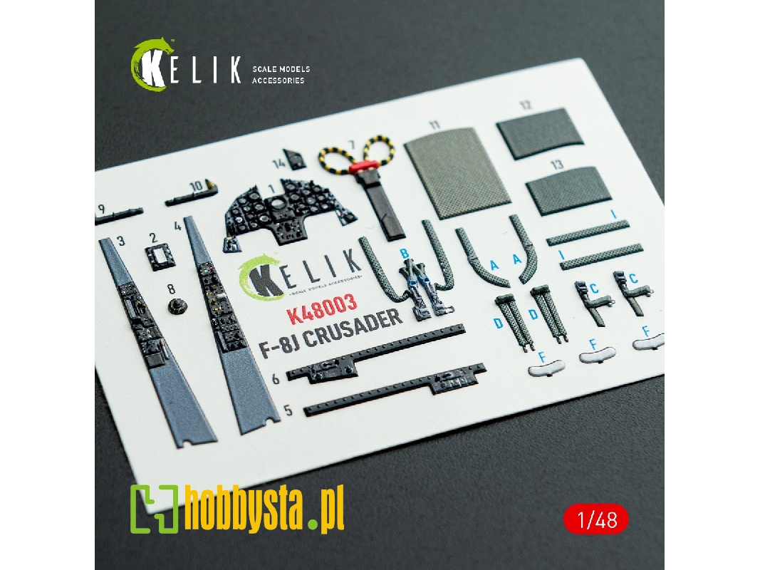 Chance Vought F-8 J Crusader - Interior 3d Decals (For Hasegawa Kits) - zdjęcie 1