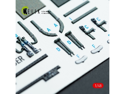 Chance Vought F-8 J Crusader - Interior 3d Decals (For Hasegawa Kits) - zdjęcie 6