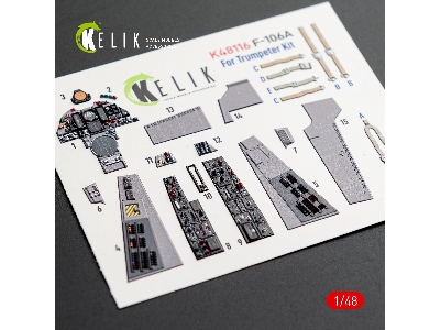 Convair F-106 A Delta Dart- Interior 3d Decals (For Trumpeter Kits) - zdjęcie 1