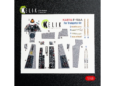 Convair F-106 A Delta Dart- Interior 3d Decals (For Trumpeter Kits) - zdjęcie 2