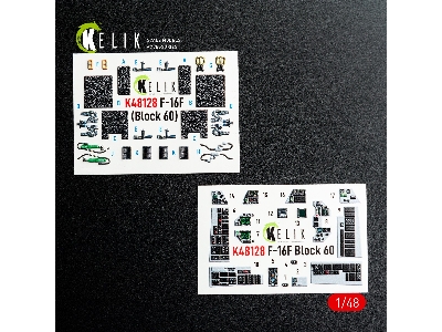 Lockheed Martin F-16 F Block 60 - Interior 3d Decals (For Hasegawa Kits) - zdjęcie 2