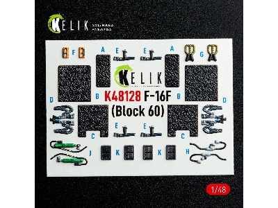 Lockheed Martin F-16 F Block 60 - Interior 3d Decals (For Hasegawa Kits) - zdjęcie 7