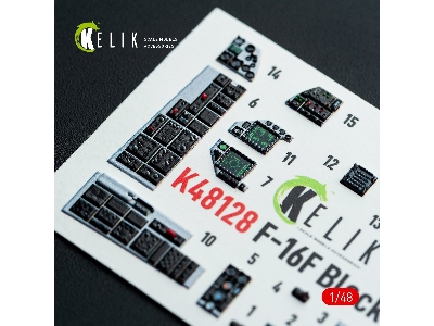 Lockheed Martin F-16 F Block 60 - Interior 3d Decals (For Hasegawa Kits) - zdjęcie 10