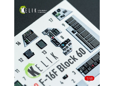 Lockheed Martin F-16 F Block 60 - Interior 3d Decals (For Hasegawa Kits) - zdjęcie 12