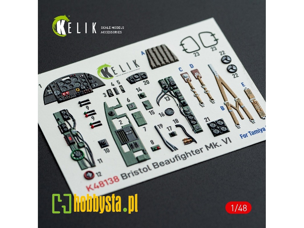 Bristol Beaufighter Mk.Vi - Interior 3d Decals (For Tamiya Kits) - zdjęcie 1