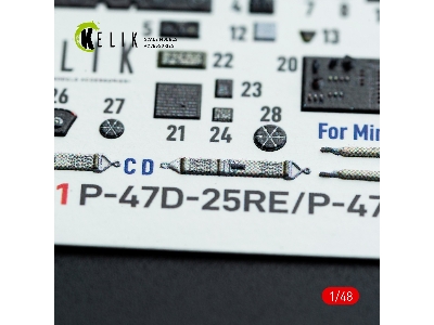 Republic P-47d - 25re / 28ra- Interior 3d Decals (For Miniart Kits) - zdjęcie 5