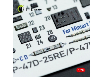 Republic P-47d - 25re / 28ra- Interior 3d Decals (For Miniart Kits) - zdjęcie 9