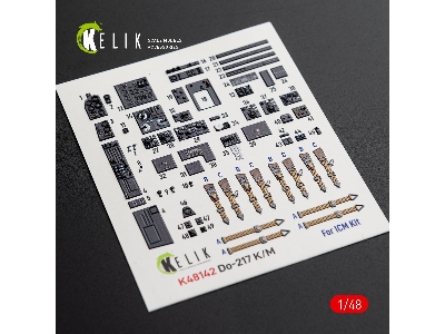 Dornier Do-217 K/M - Interior 3d Decals (For Icm Kits) - zdjęcie 1