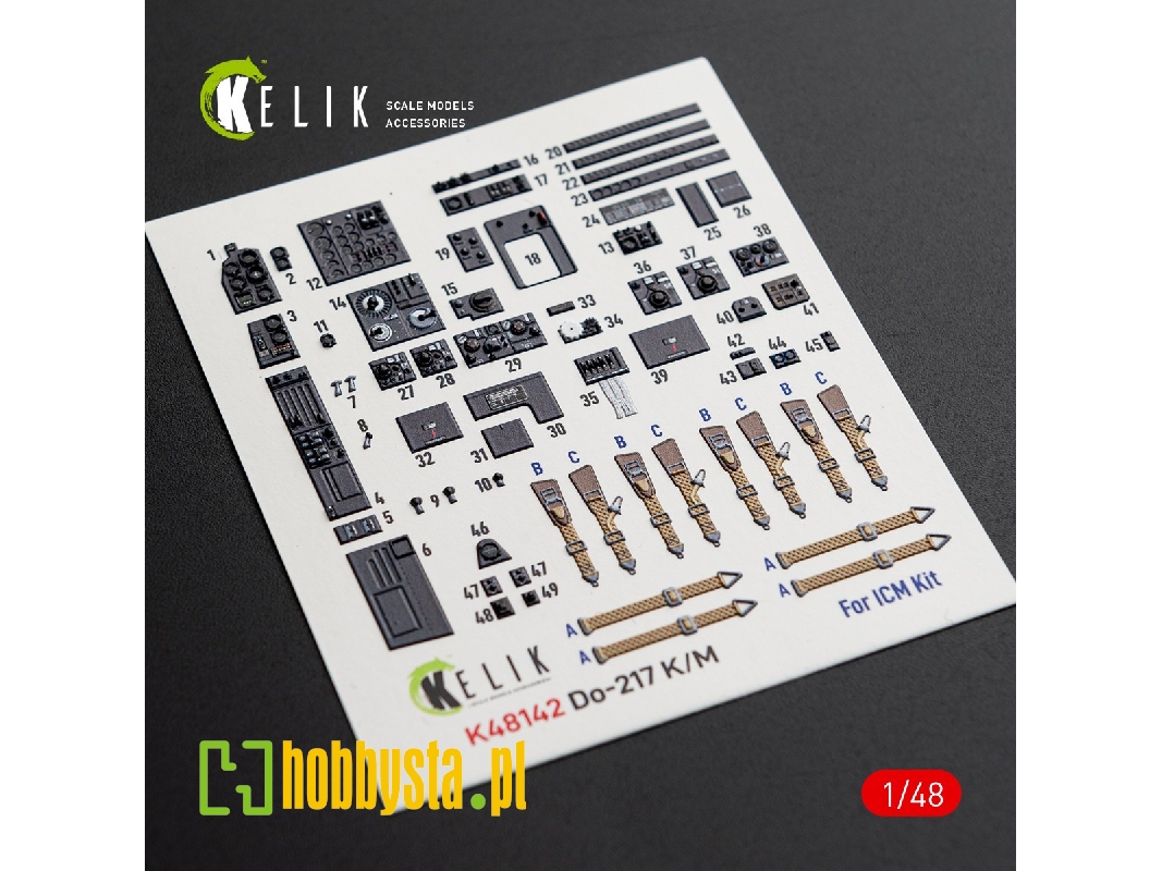Dornier Do-217 K/M - Interior 3d Decals (For Icm Kits) - zdjęcie 1
