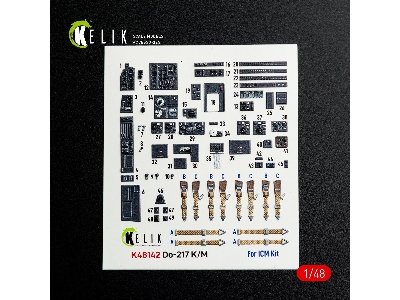 Dornier Do-217 K/M - Interior 3d Decals (For Icm Kits) - zdjęcie 2