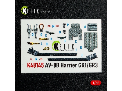 Mcdonnell Duglas Av-8 B Harrier - Interior 3d Decals (For Hasegawa Kits) - zdjęcie 5