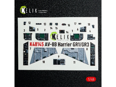 Mcdonnell Duglas Av-8 B Harrier - Interior 3d Decals (For Hasegawa Kits) - zdjęcie 6