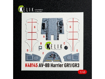 Mcdonnell Duglas Av-8 B Harrier - Interior 3d Decals (For Hasegawa Kits) - zdjęcie 8