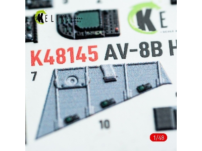 Mcdonnell Duglas Av-8 B Harrier - Interior 3d Decals (For Hasegawa Kits) - zdjęcie 13