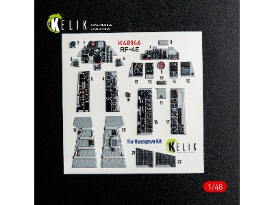 Mcdonnell Douglas Rf-4 E Phantom - Interior 3d-decals (For Hasegawa Kits) - zdjęcie 2