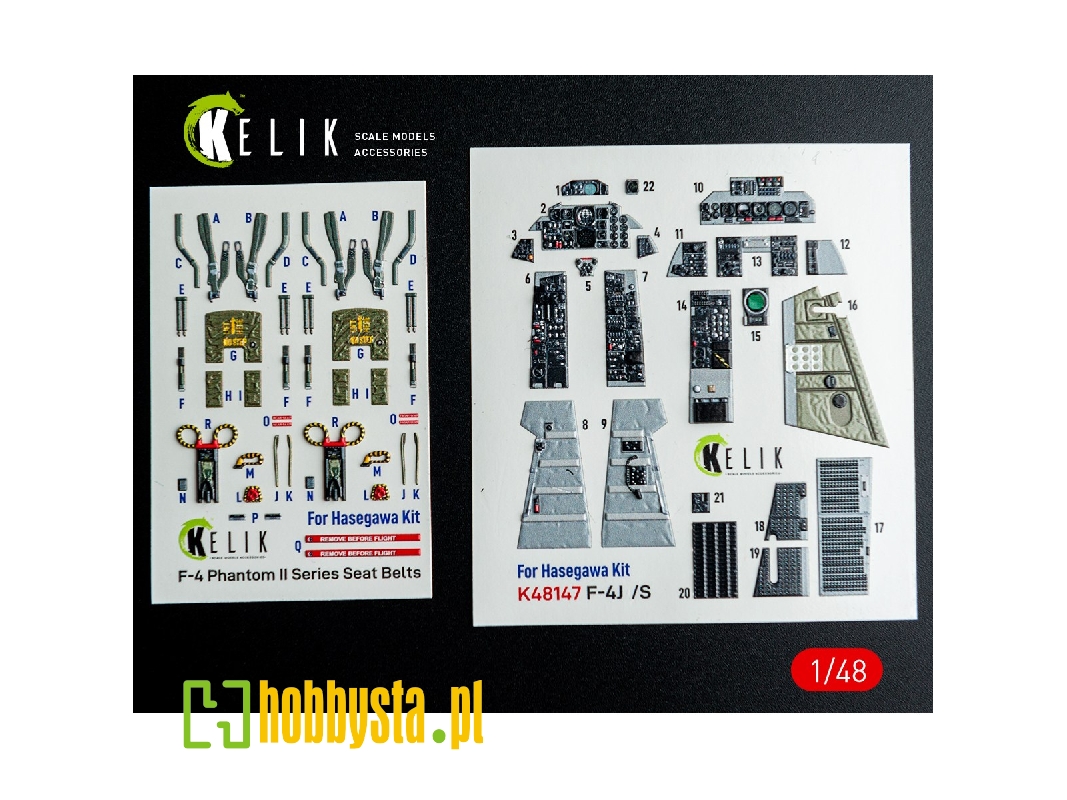 Mcdonnell Douglas F-4 J/S Phantom - Interior 3d-decals (For Hasegawa Kits) - zdjęcie 1