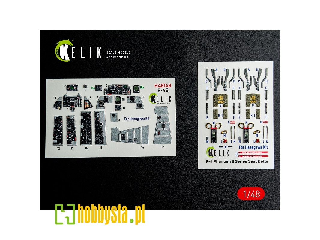 Mcdonnell Douglas F-4 E Phantom - Interior 3d-decals (For Hasegawa Kits) - zdjęcie 1
