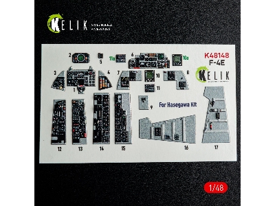 Mcdonnell Douglas F-4 E Phantom - Interior 3d-decals (For Hasegawa Kits) - zdjęcie 5