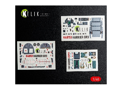 Bae Harrier Gr.3 - Interior 3d-decals (For Kinetic Kits) - zdjęcie 1
