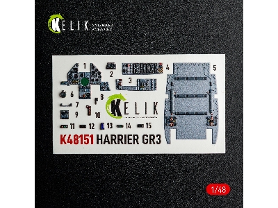 Bae Harrier Gr.3 - Interior 3d-decals (For Kinetic Kits) - zdjęcie 9