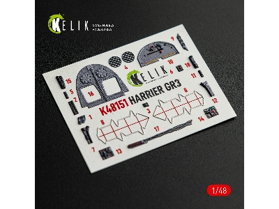 Bae Harrier Gr.3 - Interior 3d-decals (For Kinetic Kits) - zdjęcie 11