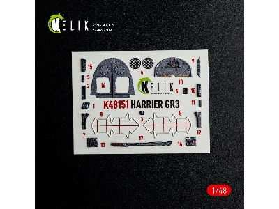 Bae Harrier Gr.3 - Interior 3d-decals (For Kinetic Kits) - zdjęcie 12