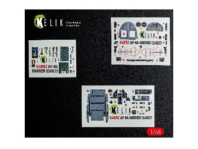 Mcdonnell Douglas Av-8 A Harier (Early) - Interior 3d-decals (For Kinetic Kits) - zdjęcie 1