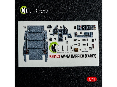 Mcdonnell Douglas Av-8 A Harier (Early) - Interior 3d-decals (For Kinetic Kits) - zdjęcie 10