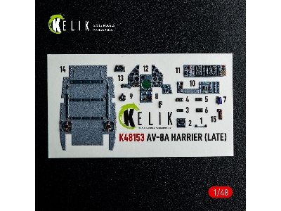 Mcdonnell Douglas Av-8 A Harier (Late) - Interior 3d-decals (For Kinetic Kits) - zdjęcie 2