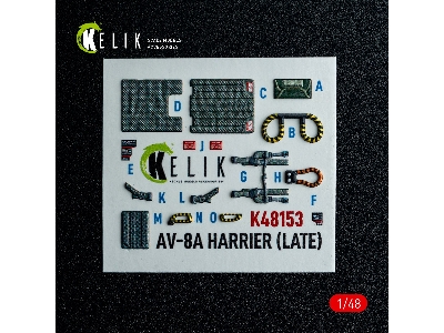 Mcdonnell Douglas Av-8 A Harier (Late) - Interior 3d-decals (For Kinetic Kits) - zdjęcie 4