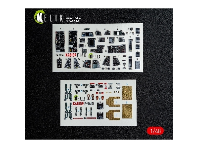Grumman F-14 A Tomcat - Interior 3d-decals (For Gwh Kits) - zdjęcie 1