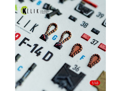 Grumman F-14 A Tomcat - Interior 3d-decals (For Gwh Kits) - zdjęcie 3